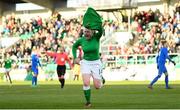 6 April 2018; Amber Barrett of Republic of Ireland celebrates after scoring her side's winning goal during the 2019 FIFA Women's World Cup Qualifier match between Republic of Ireland and Slovakia at Tallaght Stadium in Tallaght, Dublin. Photo by Stephen McCarthy/Sportsfile