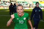6 April 2018; Denise O'Sullivan of Republic of Ireland celebrates following the 2019 FIFA Women's World Cup Qualifier match between Republic of Ireland and Slovakia at Tallaght Stadium in Tallaght, Dublin. Photo by Stephen McCarthy/Sportsfile