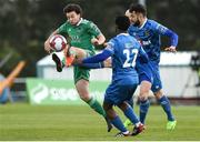 6 April 2018; Barry McNamee of Cork City in action against Stanley Aborah, left, and David Webster of Waterford FC during the SSE Airtricity League Premier Division match between Waterford FC and Cork City at the RSC in Waterford. Photo by Matt Browne/Sportsfile