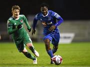 6 April 2018; Stanley Aborah of Waterford FC in action against Kieran Sadlier of Cork City during the SSE Airtricity League Premier Division match between Waterford FC and Cork City at the RSC in Waterford. Photo by Matt Browne/Sportsfile