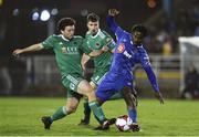 6 April 2018; Barry McNamee of Cork City in action against Stanley Aborah of Waterford FC during the SSE Airtricity League Premier Division match between Waterford FC and Cork City at the RSC in Waterford. Photo by Matt Browne/Sportsfile