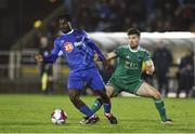 6 April 2018; Stanley Aborah of Waterford FC in action against Gearoid Morrissey of Cork City during the SSE Airtricity League Premier Division match between Waterford FC and Cork City at the RSC in Waterford. Photo by Matt Browne/Sportsfile
