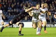 6 April 2018; Darren Cave of Ulster is tackled by Jamie Ritchie of Edinburgh during the Guinness PRO14 Round 19 match between Edinburgh and Ulster at BT Murrayfield in Edinburgh, Scotland. Photo by Paul Devlin/Sportsfile