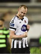 6 April 2018; Chris Shields of Dundalk celebrates following his side's victory during the SSE Airtricity League Premier Division match between Dundalk and Shamrock Rovers at Oriel Park in Dundalk, Louth.  Photo by Seb Daly/Sportsfile