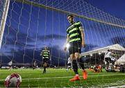 6 April 2018; Lee Grace of Shamrock Rovers, left, reacts after his side conceded a goal during the SSE Airtricity League Premier Division match between Dundalk and Shamrock Rovers at Oriel Park in Dundalk, Louth.  Photo by Seb Daly/Sportsfile