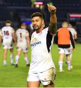 6 April 2018; Charles Piutau of Ulster celebrates after the Guinness PRO14 Round 19 match between Edinburgh and Ulster at BT Murrayfield in Edinburgh, Scotland. Photo by Paul Devlin/Sportsfile