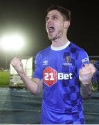 6 April 2018; Gavan Holohan of Waterford FC celebrates after the SSE Airtricity League Premier Division match between Waterford FC and Cork City at the RSC in Waterford. Photo by Matt Browne/Sportsfile