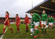 5 April 2018; Tiegan Ruddy of Republic of Ireland prior to the UEFA Women's U19 European Championship Elite Round Qualifier match between Spain and Republic of Ireland at Turners Cross in Cork. Photo by Eóin Noonan/Sportsfile