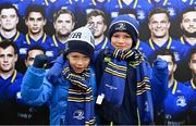7 April 2018; Leinster supporters Sam Casey, left, age 8 and his brother Jack, age 9, from Blackrock, Dublin, ahead of the Guinness PRO14 Round 19 match between Leinster and Zebre at the RDS Arena in Dublin. Photo by Sam Barnes/Sportsfile