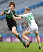 7 April 2018; Mark Devlin of Holy Trinity College in action against Kuba Callaghan of St Nathy's College during the Masita GAA All Ireland Post Primary Schools Paddy Drummond Cup Final match between St Nathy's College Ballaghaderreen and Holy Trinity College Cookstown at Croke Park in Dublin. Photo by Piaras Ó Mídheach/Sportsfile