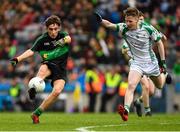 7 April 2018; Mark McKearney of Holy Trinity College in action against Shawn O'Hara of St Nathy's College during the Masita GAA All Ireland Post Primary Schools Paddy Drummond Cup Final match between St Nathy's College Ballaghaderreen and Holy Trinity College Cookstown at Croke Park in Dublin. Photo by Piaras Ó Mídheach/Sportsfile