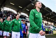6 April 2018; Louise Quinn of Republic of Ireland prior to the 2019 FIFA Women's World Cup Qualifier match between Republic of Ireland and Slovakia at Tallaght Stadium in Tallaght, Dublin. Photo by Stephen McCarthy/Sportsfile
