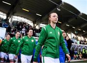 6 April 2018; Louise Quinn of Republic of Ireland prior to the 2019 FIFA Women's World Cup Qualifier match between Republic of Ireland and Slovakia at Tallaght Stadium in Tallaght, Dublin. Photo by Stephen McCarthy/Sportsfile