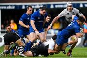 7 April 2018; Vakh Abdaladze of Leinster is tackled by Roberto Tenga of Zebre during the Guinness PRO14 Round 19 match between Leinster and Zebre at the RDS Arena in Dublin. Photo by Ramsey Cardy/Sportsfile