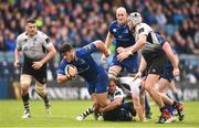 7 April 2018; Vakh Abdaladze of Leinster is tackled by Roberto Tenga of Zebre during the Guinness PRO14 Round 19 match between Leinster and Zebre at the RDS Arena in Dublin. Photo by Sam Barnes/Sportsfile
