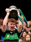 7 April 2018; Holy Trinity College captain Shane Murphy lifts the cup after the Masita GAA All Ireland Post Primary Schools Paddy Drummond Cup Final match between St Nathy's College Ballaghaderreen and Holy Trinity College Cookstown at Croke Park in Dublin. Photo by Piaras Ó Mídheach/Sportsfile