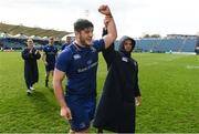 7 April 2018; Vakh Abdaladze, left, and Jamison Gibson-Park of Leinster following the Guinness PRO14 Round 19 match between Leinster and Zebre at the RDS Arena in Dublin. Photo by Ramsey Cardy/Sportsfile