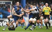 7 April 2018; Barry Daly of Leinster is tackled by Marcello Violi of Zebre during the Guinness PRO14 Round 19 match between Leinster and Zebre at the RDS Arena in Dublin. Photo by Ramsey Cardy/Sportsfile
