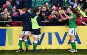 6 April 2018; Republic of Ireland players with supporters following the 2019 FIFA Women's World Cup Qualifier match between Republic of Ireland and Slovakia at Tallaght Stadium in Tallaght, Dublin. Photo by Stephen McCarthy/Sportsfile