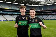 7 April 2018; Oran Mulgrew, left, and Eunan Devlin of Holy Trinity College celebrate after the Masita GAA All Ireland Post Primary Schools Paddy Drummond Cup Final match between St Nathy's College Ballaghaderreen and Holy Trinity College Cookstown at Croke Park in Dublin. Photo by Piaras Ó Mídheach/Sportsfile