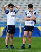 7 April 2018; Rice College players, John McGlynn, left, and Fintan McManamon dejected after the Masita GAA All Ireland Post Primary Schools Hogan Cup Final match between Rice College Westport and St Ronan's College Lurgan at Croke Park in Dublin. Photo by Piaras Ó Mídheach/Sportsfile