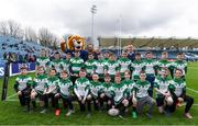 7 April 2018; The Balbriggan RFC team with Leinster players Isa Nacewa and Ed Byrne ahead of the Guinness PRO14 Round 19 match between Leinster and Zebre at the RDS Arena in Dublin. Photo by Ramsey Cardy/Sportsfile