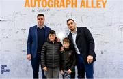 7 April 2018; Leinster players James Ryan and Jack Conan with supporters in Autograph Alley prior to the Guinness PRO14 Round 19 match between Leinster and Zebre at the RDS Arena in Dublin.  Photo by Sam Barnes/Sportsfile