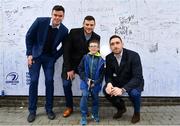 7 April 2018; Leinster players James Ryan, Jack Conan and Robbie Henshaw with supporters in Autograph Alley prior to the Guinness PRO14 Round 19 match between Leinster and Zebre at the RDS Arena in Dublin.  Photo by Sam Barnes/Sportsfile
