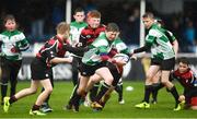 7 April 2018; Action from the Bank of Ireland minis match between Balbriggan RFC and Clane RFC during the Guinness PRO14 Round 19 match between Leinster and Zebre at the RDS Arena in Dublin. Photo by Ramsey Cardy/Sportsfile