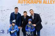 7 April 2018; Leinster players James Ryan, Robbie Henshaw and Jack Conan with supporters in Autograph Alley prior to the Guinness PRO14 Round 19 match between Leinster and Zebre at the RDS Arena in Dublin.  Photo by Sam Barnes/Sportsfile