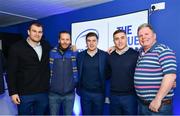 7 April 2018; Leinster players Luke McGrath,  Jordan Larmour and Rhys Ruddock with guests in the Blue Room prior to the Guinness PRO14 Round 19 match between Leinster and Zebre at the RDS Arena in Dublin.  Photo by Sam Barnes/Sportsfile