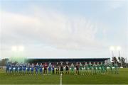 6 April 2018; Waterford and Cork City players prior to the SSE Airtricity League Premier Division match between Waterford FC and Cork City at the RSC in Waterford. Photo by Matt Browne/Sportsfile
