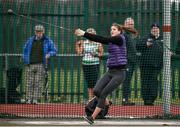 8 April 2018; Keri Noonan of Donore Harriers Co Dublin, competing in the U17 Women's Hammer Event   during the Irish Life Health National Spring Throws at Templemore in Co. Tipperary. Photo by Sam Barnes/Sportsfile