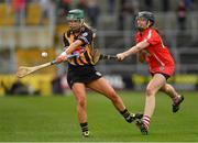 8 April 2018; Michelle Teehan of Kilkenny in action against Orla Cotter of Cork during the Littlewoods Ireland Camogie League Division 1 Final match between Kilkenny and Cork at Nowlan Park in Kilkenny. Photo by Piaras Ó Mídheach/Sportsfile