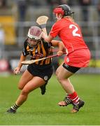 8 April 2018; Jenny Clifford of Kilkenny in action against Leanne O'Sullivan of Cork during the Littlewoods Ireland Camogie League Division 1 Final match between Kilkenny and Cork at Nowlan Park in Kilkenny. Photo by Piaras Ó Mídheach/Sportsfile