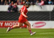 8 April 2018; Linda Collins of Cork kicks wide during the Littlewoods Ireland Camogie League Division 1 Final match between Kilkenny and Cork at Nowlan Park in Kilkenny. Photo by Piaras Ó Mídheach/Sportsfile
