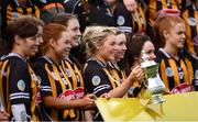 8 April 2018; Kilkenny captain Shelly Farrell and her team-mates with the cup following the Littlewoods Ireland Camogie League Division 1 Final match between Kilkenny and Cork at Nowlan Park in Kilkenny. Photo by Stephen McCarthy/Sportsfile
