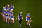 8 April 2018; Tipperary captain Padraic Maher leads his team-mates during the parade prior to the Allianz Hurling League Division 1 Final match between Kilkenny and Tipperary at Nowlan Park in Kilkenny. Photo by Stephen McCarthy/Sportsfile