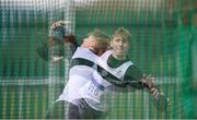 8 April 2018; (EDITORS NOTE; Image created using the Multiple Exposure function in camera) Ryan O'Keeffe of Donore Harriers Co Dublin, competing in the U18 Men's Discus Event during the Irish Life Health National Spring Throws at Templemore in Co. Tipperary. Photo by Sam Barnes/Sportsfile