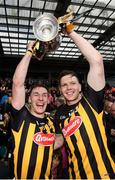 8 April 2018; Kilkenny captain Cillian Buckley, left, and Walter Walsh celebrate with the cup following the Allianz Hurling League Division 1 Final match between Kilkenny and Tipperary at Nowlan Park in Kilkenny. Photo by Stephen McCarthy/Sportsfile