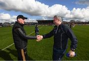 8 April 2018; Tipperary manager Michael Ryan, right, and Kilkenny manager Brian Cody following the Allianz Hurling League Division 1 Final match between Kilkenny and Tipperary at Nowlan Park in Kilkenny. Photo by Stephen McCarthy/Sportsfile