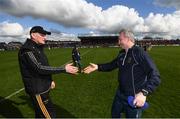 8 April 2018; Tipperary manager Michael Ryan, right, and Kilkenny manager Brian Cody following the Allianz Hurling League Division 1 Final match between Kilkenny and Tipperary at Nowlan Park in Kilkenny. Photo by Stephen McCarthy/Sportsfile