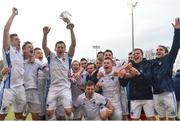 8 April 2018; Three Rock Rovers players celebrate following the Men's Irish Senior Cup Final match between Three Rock Rovers and Pembroke Wanderers at the National Hockey Stadium in UCD, Dublin. Photo by David Fitzgerald/Sportsfile