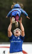 8 April 2018; Niamh Fitzgerald of St Mary's RFC celebrates with Sami Tuc following the Womens Division 1 League Final match between St Marys RFC and Railyway Union at Naas RFC in Naas, Co. Kildare. Photo by Ramsey Cardy/Sportsfile