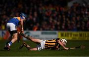 8 April 2018; Paddy Deegan of Kilkenny in action against John McGrath of Tipperary during the Allianz Hurling League Division 1 Final match between Kilkenny and Tipperary at Nowlan Park in Kilkenny. Photo by Stephen McCarthy/Sportsfile