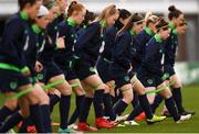 9 April 2018; Players, including Tyler Toland, warm-up during Republic of Ireland training at Tallaght Stadium in Tallaght, Dublin. Photo by Stephen McCarthy/Sportsfile