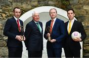 9 April 2018: Club legends, from left, Eoin Larkin of James Stephens, Billy Morgan of Nemo Rangers, Coman Goggins of Ballinteer St Johns and Aaron Kernan of Crossmaglen Rangers, at the launch of the inaugural AIB GAA Club Player Awards. The awards ceremony will be the first of its kind in the club championship to recognise the top performing club players and to celebrate their hard work, commitment and individual achievements at a national level. The awards ceremony will take place in Croke Park, on Saturday 21st April. For exclusive content and to see why AIB are backing Club and County follow us @AIB_GAA on Twitter, Instagram, Snapchat, Facebook and AIB.ie/GAA. Photo by Ramsey Cardy/Sportsfile