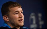 9 April 2018; Ross Molony speaking during a Leinster Rugby Press Conference at Leinster Rugby HQ, UCD, Dublin. Photo by David Fitzgerald/Sportsfile