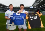 10 April 2018; Dublin footballer Ciaran Kilkenny and Wexford hurler Lee Chin in attendance in Croke Park, Dublin, at the launch of the 2018 Beko Club Bua award scheme, Leinster GAA’s accreditation and health check system for clubs in the province. For more information visit leinstergaa.ie/club-bua/. Photo by Stephen McCarthy/Sportsfile