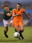 10 April 2018; Renate Jansen of Netherlands in action against Katie McCabe of Republic of Ireland during the 2019 FIFA Women's World Cup Qualifier match between Republic of Ireland and Netherlands at Tallaght Stadium in Tallaght, Dublin. Photo by Stephen McCarthy/Sportsfile